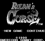 Rolan's Curse (USA) Title Screen